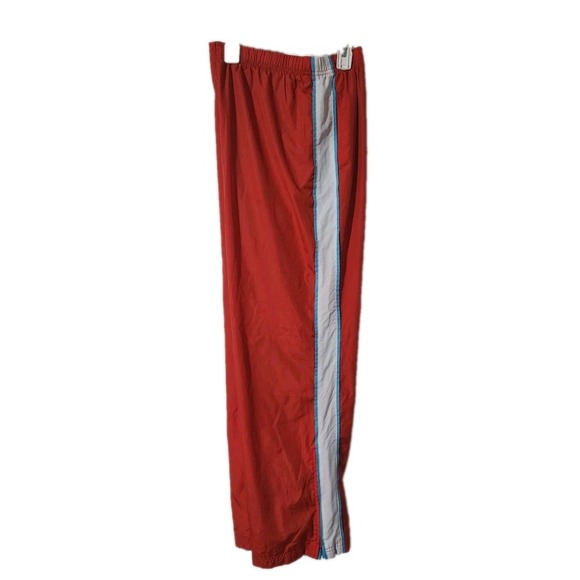 Athletic Works Red Turquoise Striped Elastic WaistWindbreaker Track Pants, LARGE - Picture 1 of 5